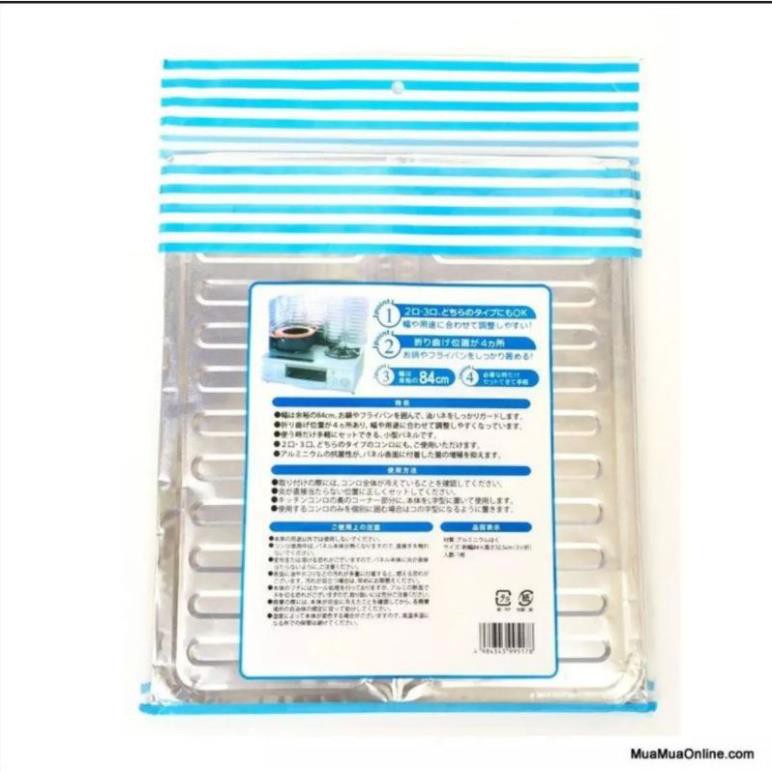 Tấm chắn dầu mỡ, kích thước 84 x 33cm. Chắn gió bếp ga hợp kim nhôm chịu nhiệt cao. Ngăn dầu mỡ bắn lên tường