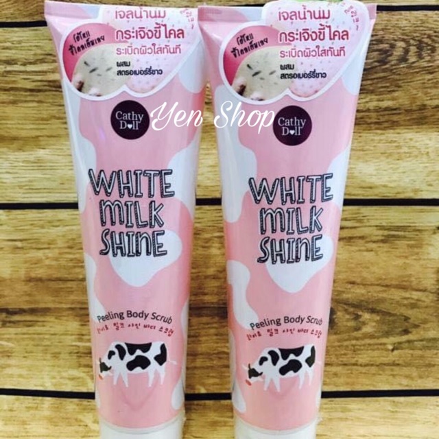 ‍♀️‍♀️‍♀️Tẩy Da Chết Toàn Thân White Milk Shine Cathy Doll Chính Hãng Thái 320ml