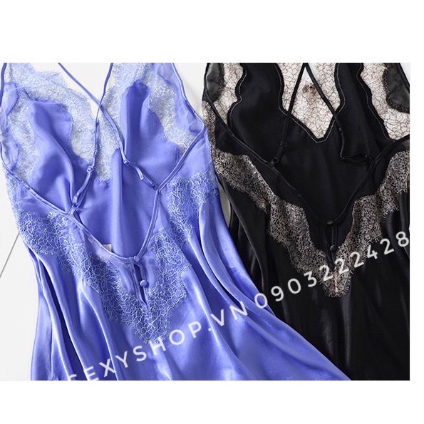 Váy ngủ satin cao cấp Victoria secret lỗi hủy tag giá tốt size XS S M JHB
