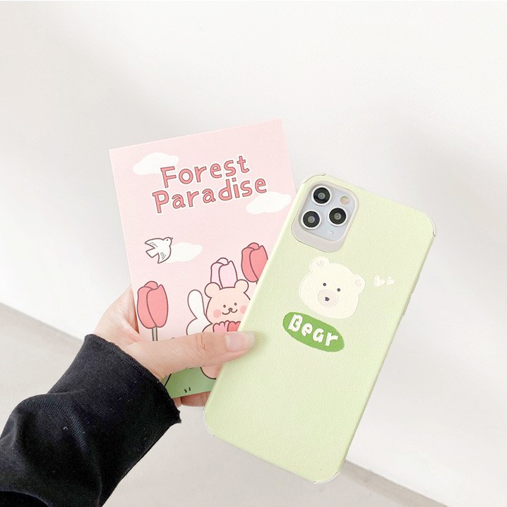 Ốp lưng iphone Green Bear da viền chống va đập 5/5s/6/6plus/6s/6splus/7/7plus/8/8plus/x/xr/xs/11/12/pro/max/plus/promax | BigBuy360 - bigbuy360.vn