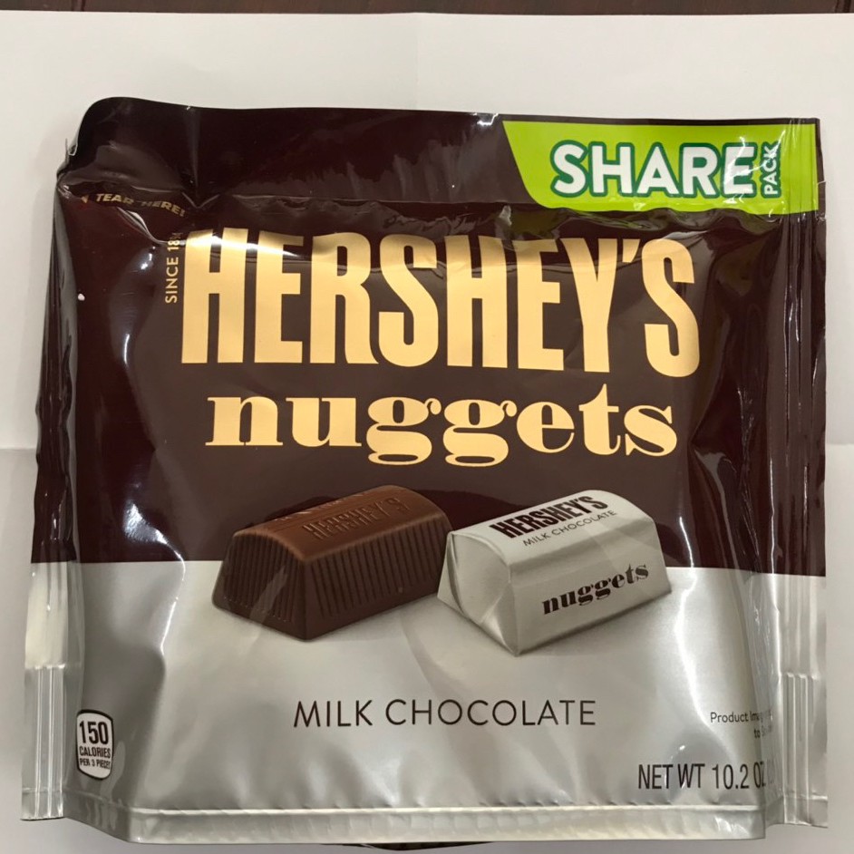 [Mã 66FMCGSALE hoàn 8% đơn 500K] Kẹo Socola HERSHEY'S NUGGETS Mỹ 289gr - Date T1/2022