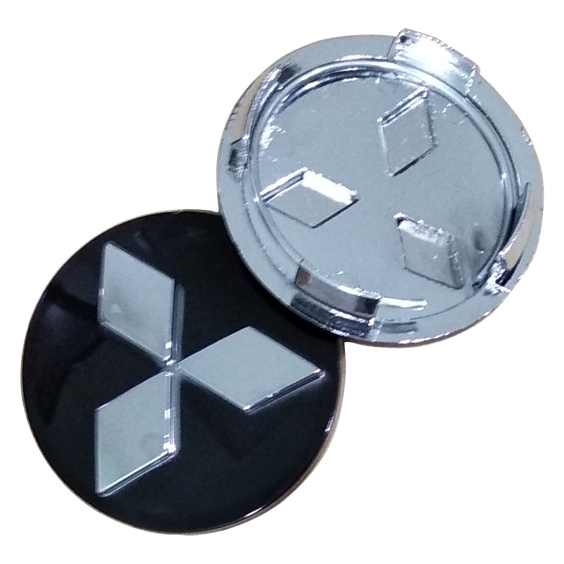 Logo chụp mâm bánh xe Ô tô dùng cho xe Mitsubishi Xpander, Grandis, Pajero Port, Triton, Outlander, Zinger, Jolie