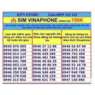 Sim 4g vinaphone số đẹp giá rẻ đồng giá 179k ( 8)
