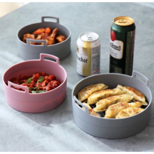 Fry POT 100% Platinum Silicon POT dành cho máy sấy và lò vi sóng 19cm  / Từ Hàn Quốc