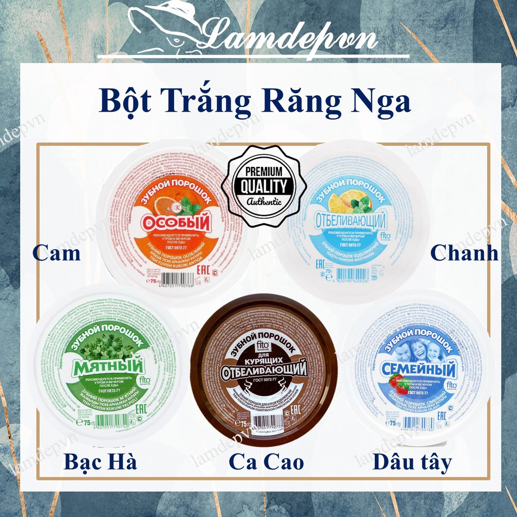 Bột trắng răng Fito Cosmetic Nga 75gr