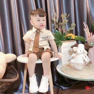 Set bộ quần áo cơ trưởng cho bé trai