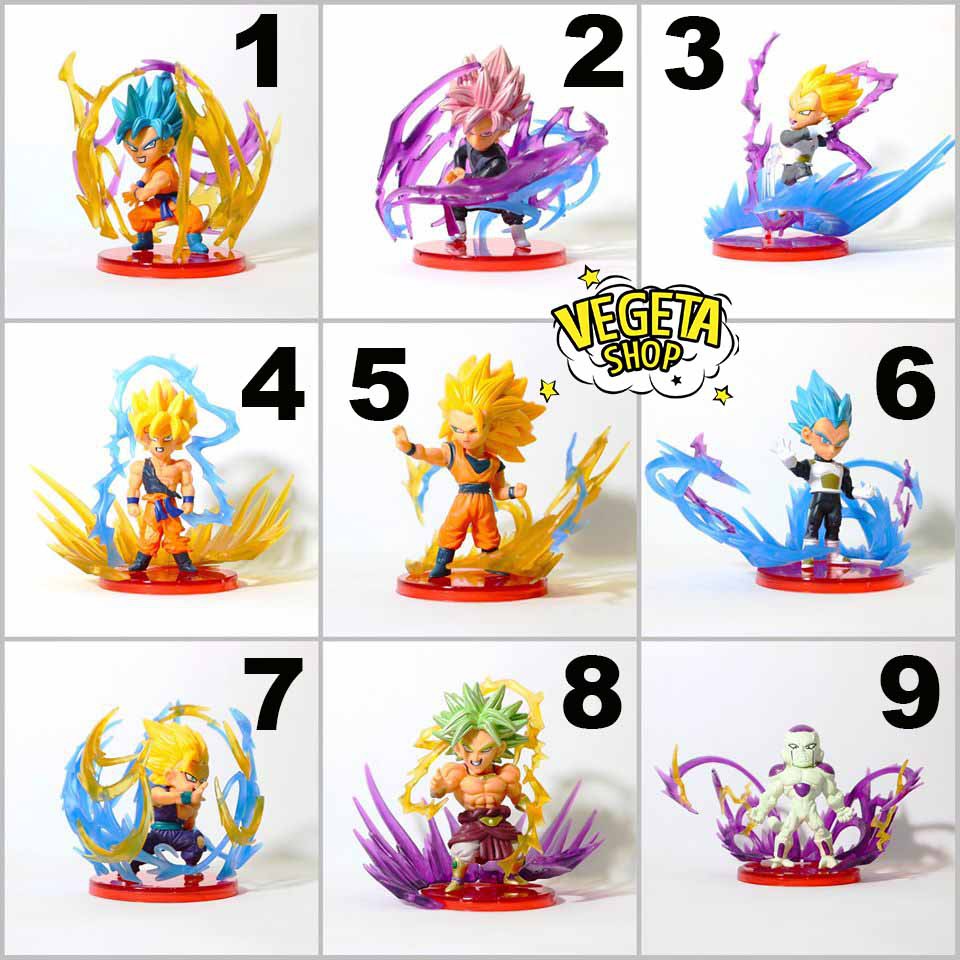 Mô hình Dragon Ball - Super WCF Burst - Tự chọn Goku Gohan Vegeta Frieza Broly Black Rose God SSJ - Cao 8,5cm