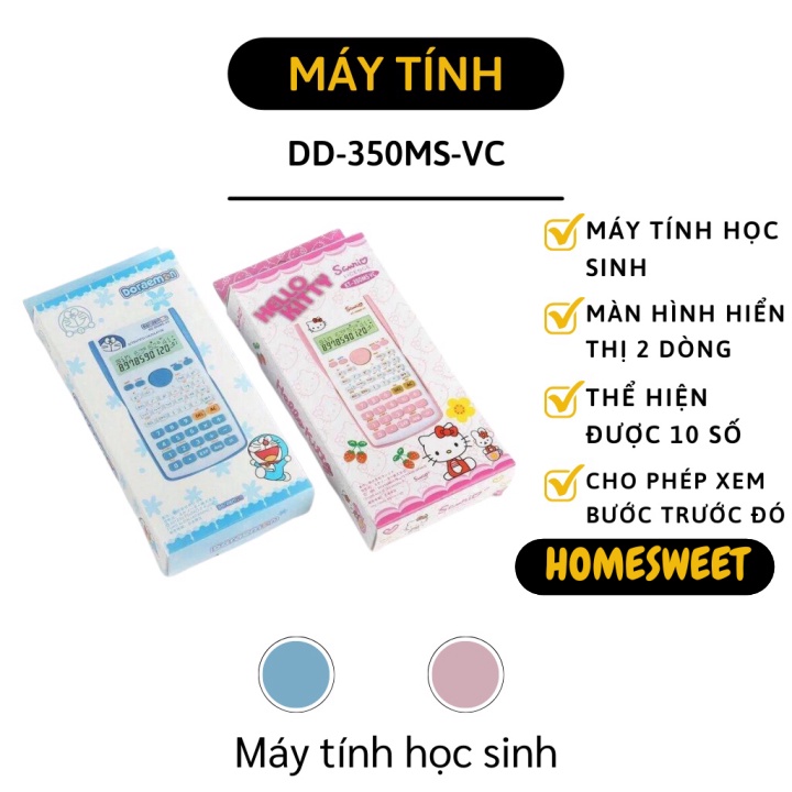 Máy Tính Casio - Máy Tính Học Sinh Cầm Tay Hình Doremon Và Hello Kitty Đáng Yêu 8163