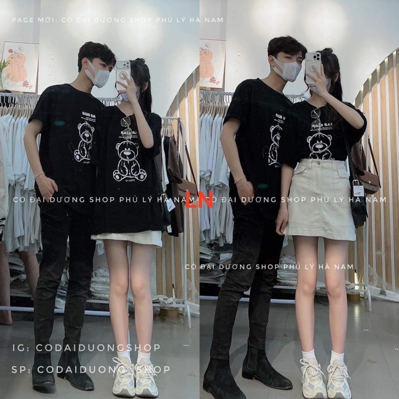 Áo phông gấu SAD BEAR chất su DA6