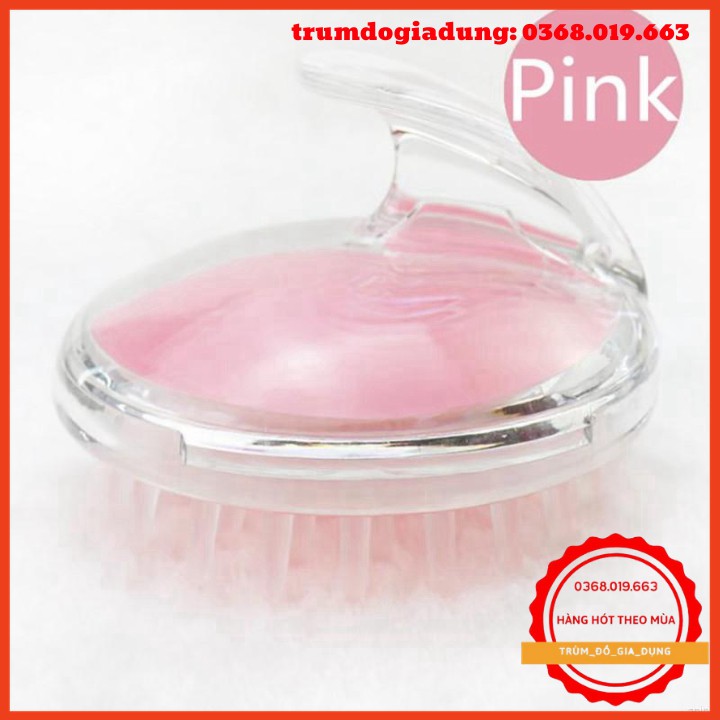 Lược massage gội đầu bằng chất liệu silicon chống ngứa kích ứng tuần hoàn máu cho da đầu