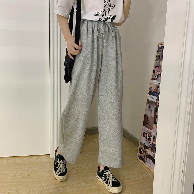 ⚡️ MẶC LÀ THÍCH ⚡️ Quần Jogger Thể Thao Ống Rộng Nam Nữ Phong Cách Hàn Quốc Rút Gấu 2 Dáng Trong 1 Thời Trang S0