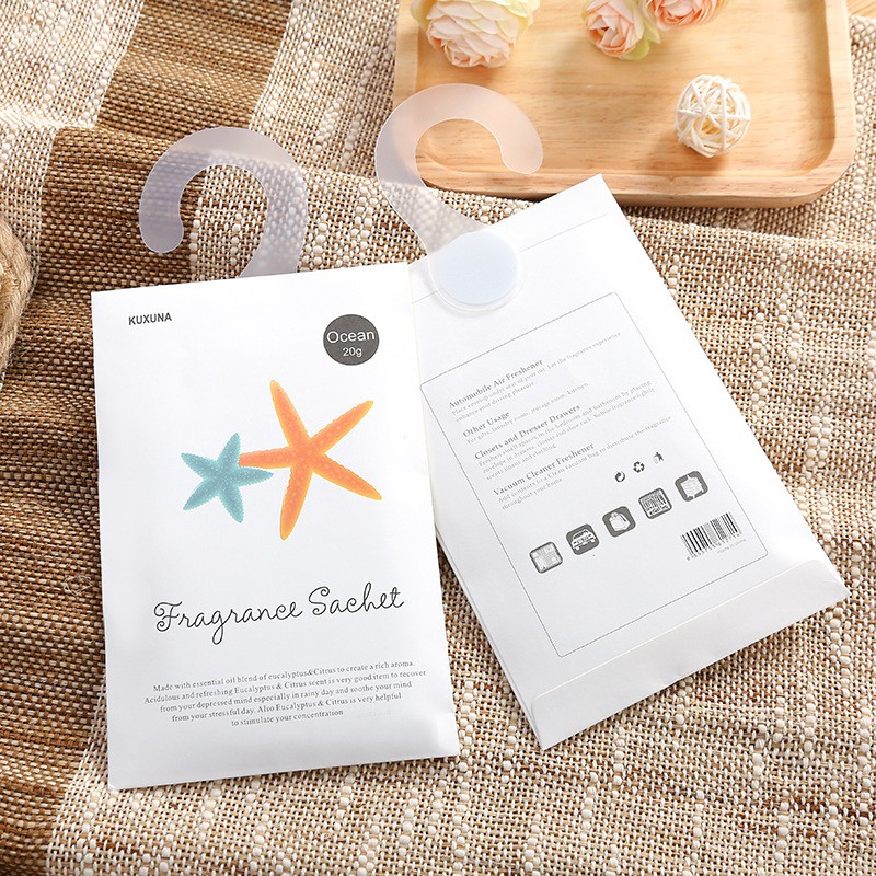 Túi Thơm (10 Gói) Cho Tủ Quần Áo / Xe Hơi / Ngăn Kéo / Ngăn Kéo Hương Thơm Tự Nhiên Có Móc Treo