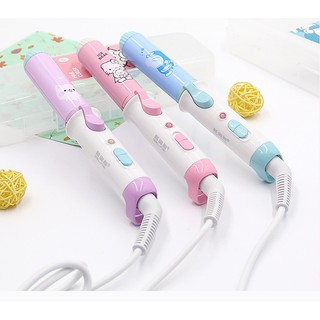 Máy Uốn Tóc , Máy Duỗi Tóc Mini Hình Thú Cute +tặng gương cầm tay mini