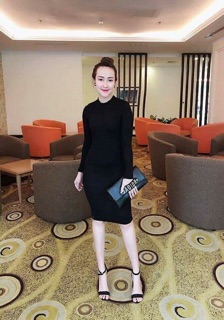 Váy body dài tay