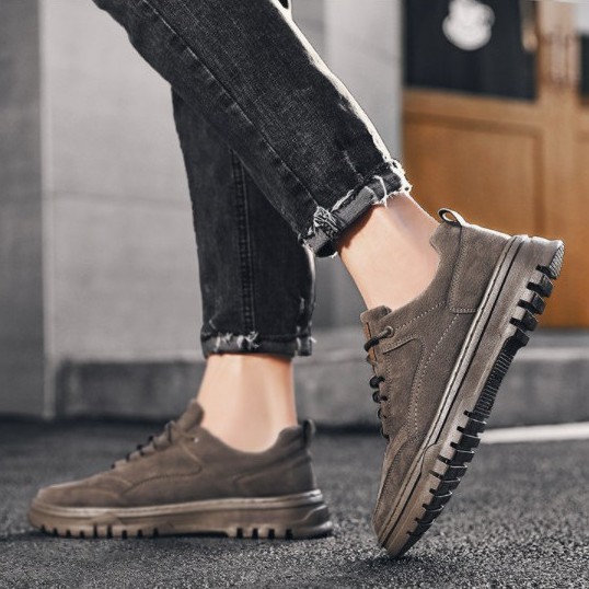 Giày Nam Da Lộn Thời Trang Cao Cấp - Giày Sneaker Nam Da Lộn -  PB004 PBStyle