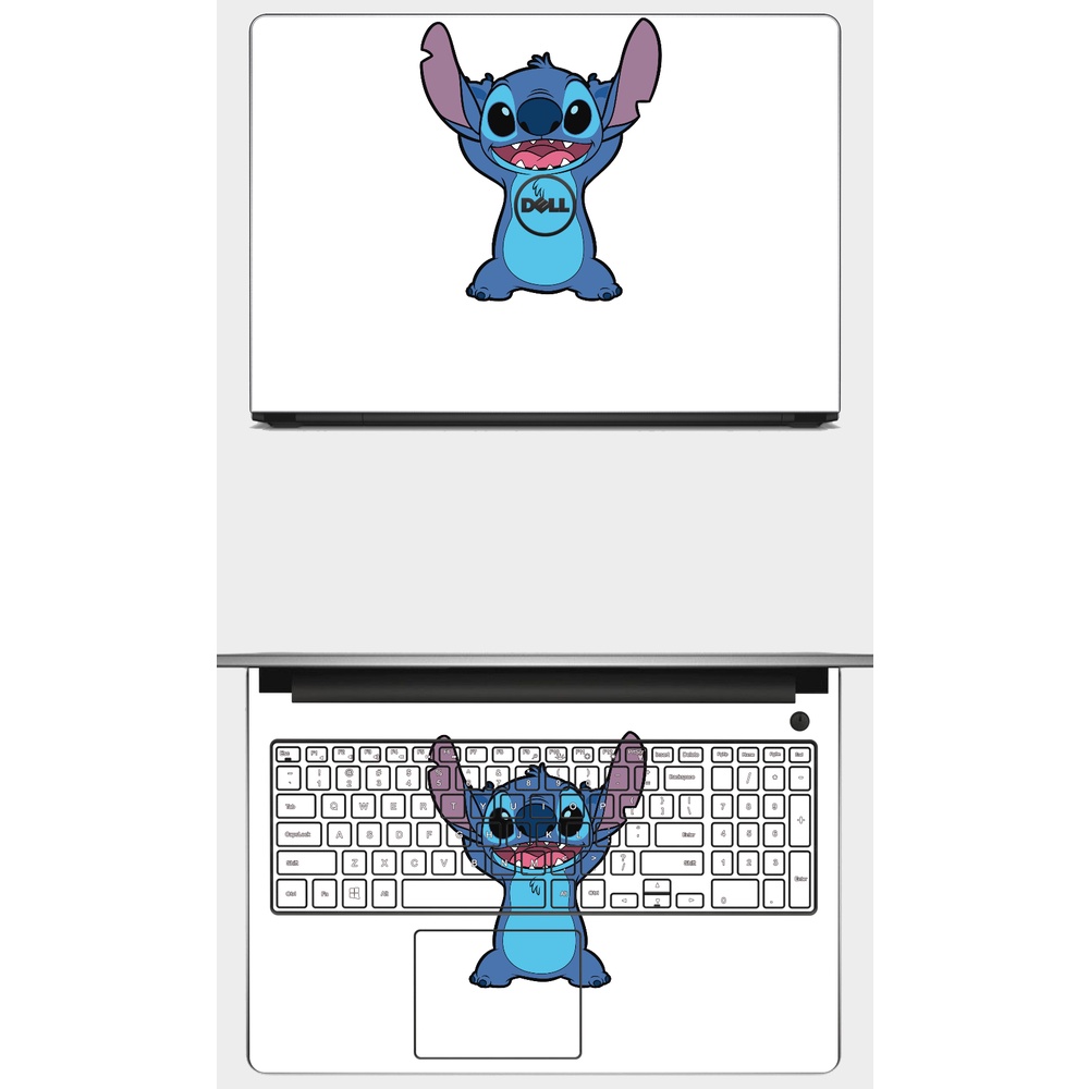 SKIN Laptop in hình STITCH đẹp. Full các dòng máy: Dell, Asus, Acer, Hp,... In hình theo yêu cầu