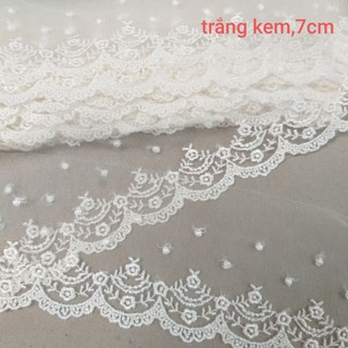 Ren lưới thêu , size từ 4cm đến 7cm.(dây 2 mét)