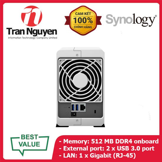 Thiết bị lưu trữ NAS Synology DS220j Chính Hãng