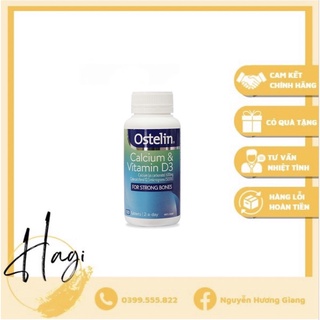 Viên uống Canxi Bầu Ostelin Calcium & Vitamin D3 130 viên Úc
