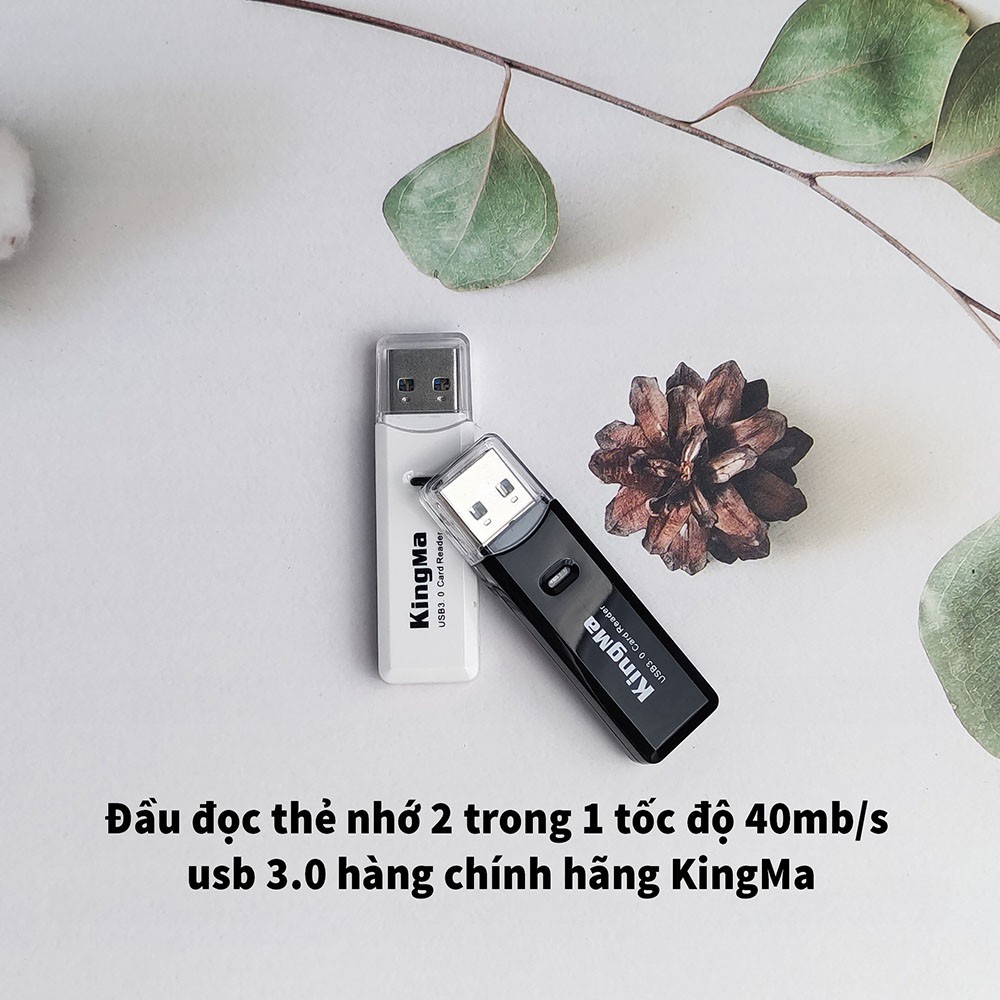 Đầu đọc thẻ nhớ 2 trong 1 tốc độ cao dùng cho thẻ Micro SD và thẻ SDXC/MMC đầu đọc usb 3.0 hàng chính hãng KingMa