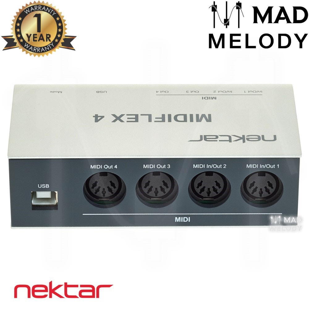 Nektar MIDIFLEX 4 USB MIDI Interface [bộ giao tiếp chuyển đổi MIDI 4 cổng tiện dụng, NEW & chính hãng]