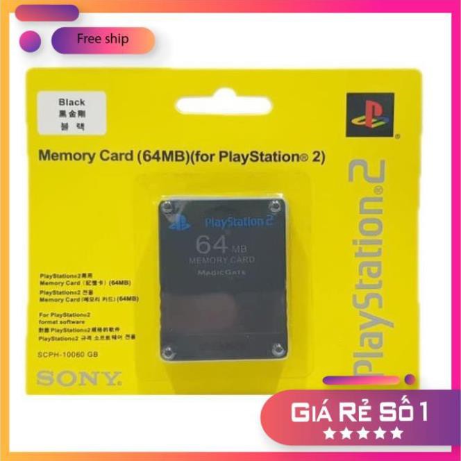 ⚡️HÌNH THẬT GIÁ TỐT⚡️ Bộ Lưu Save Game Cho Máy PlayStation 2 - Memory Card 64mb (for PlayStation 2)