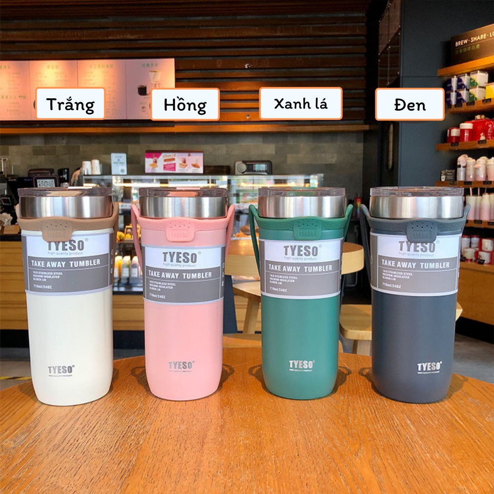 Ly Giữ Nhiệt Chất Lượng Cao Có Dây Đeo 710ml - Tặng Ống Hút Inox | BigBuy360 - bigbuy360.vn