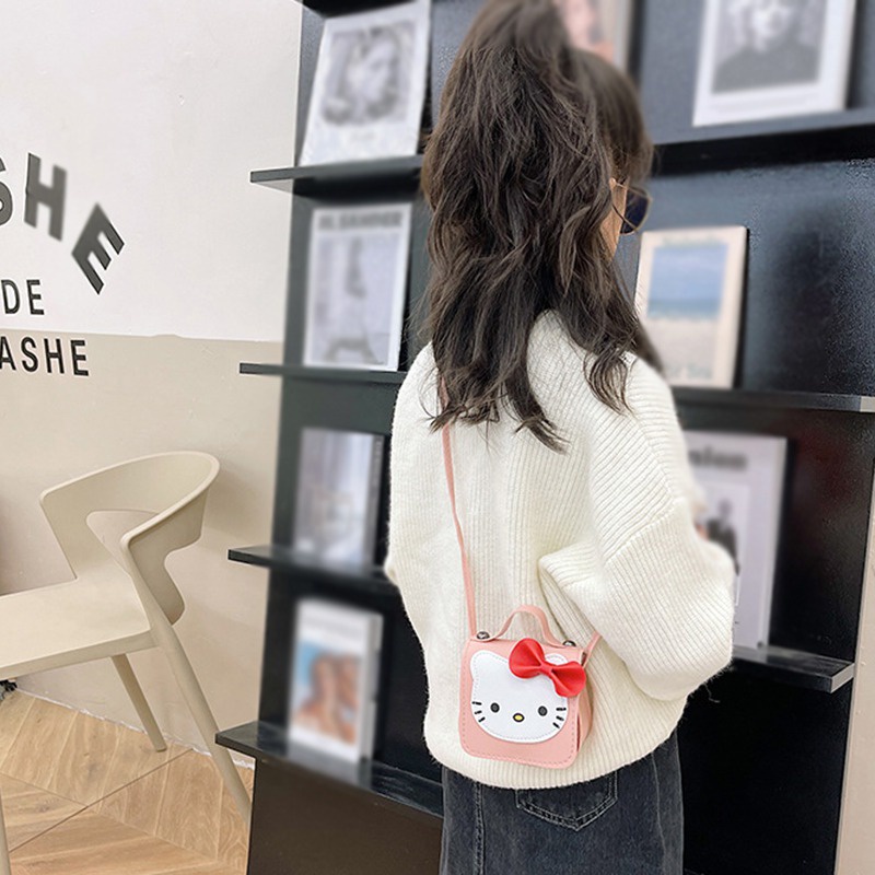 Túi Đeo Chéo Vai Hình Mèo Con mini Dễ Thương Thời Trang Hàn Quốc Dành Cho Bé Gái