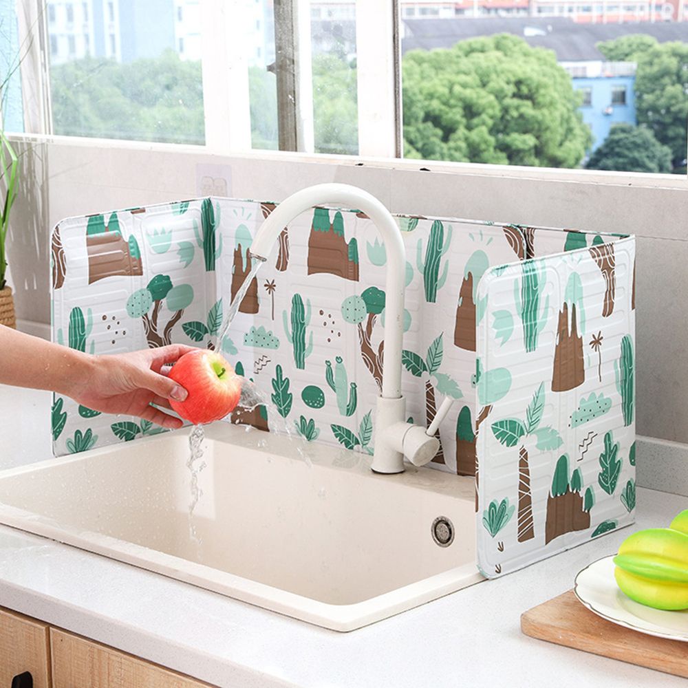 Tấm Chắn Lá Nhôm Chống Bắn Dầu Thiết Kế Nhỏ Gọn Tiện Dụng Cho Nhà Bếp Sự Bảo Vệ