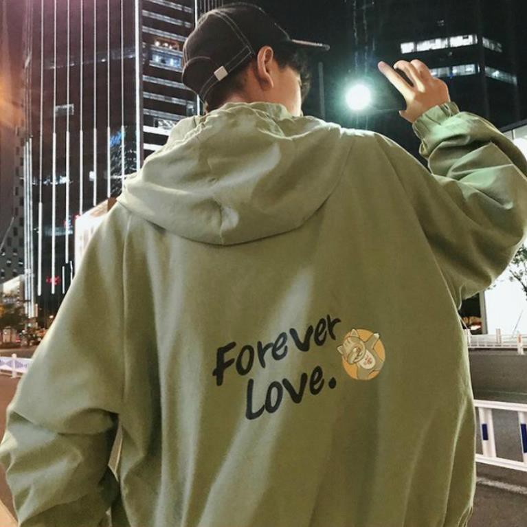 Áo khoác dù nữ nam Forever Love tình yêu phong cách Ulzzang | BigBuy360 - bigbuy360.vn