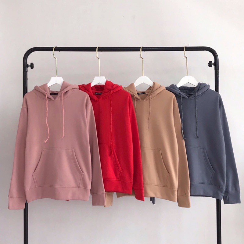 Hoodie nỉ trơn / Áo hoodie nỉ / hoodie basic unisex( có kèm hình thật chụp sàn )