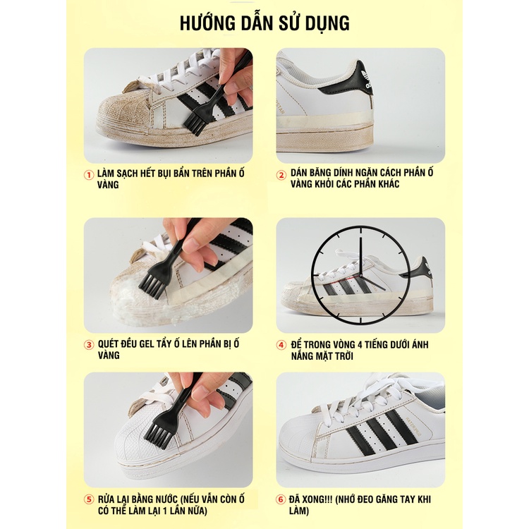 Gel tẩy ổ vàng đế giày Yellow Removing Gel làm mới giày sneaker 100ml