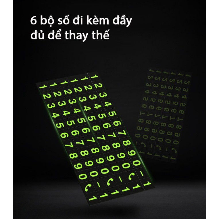 Bảng số điện thoại để taplo kèm giá đỡ 6 dãy số phản quang | BigBuy360 - bigbuy360.vn