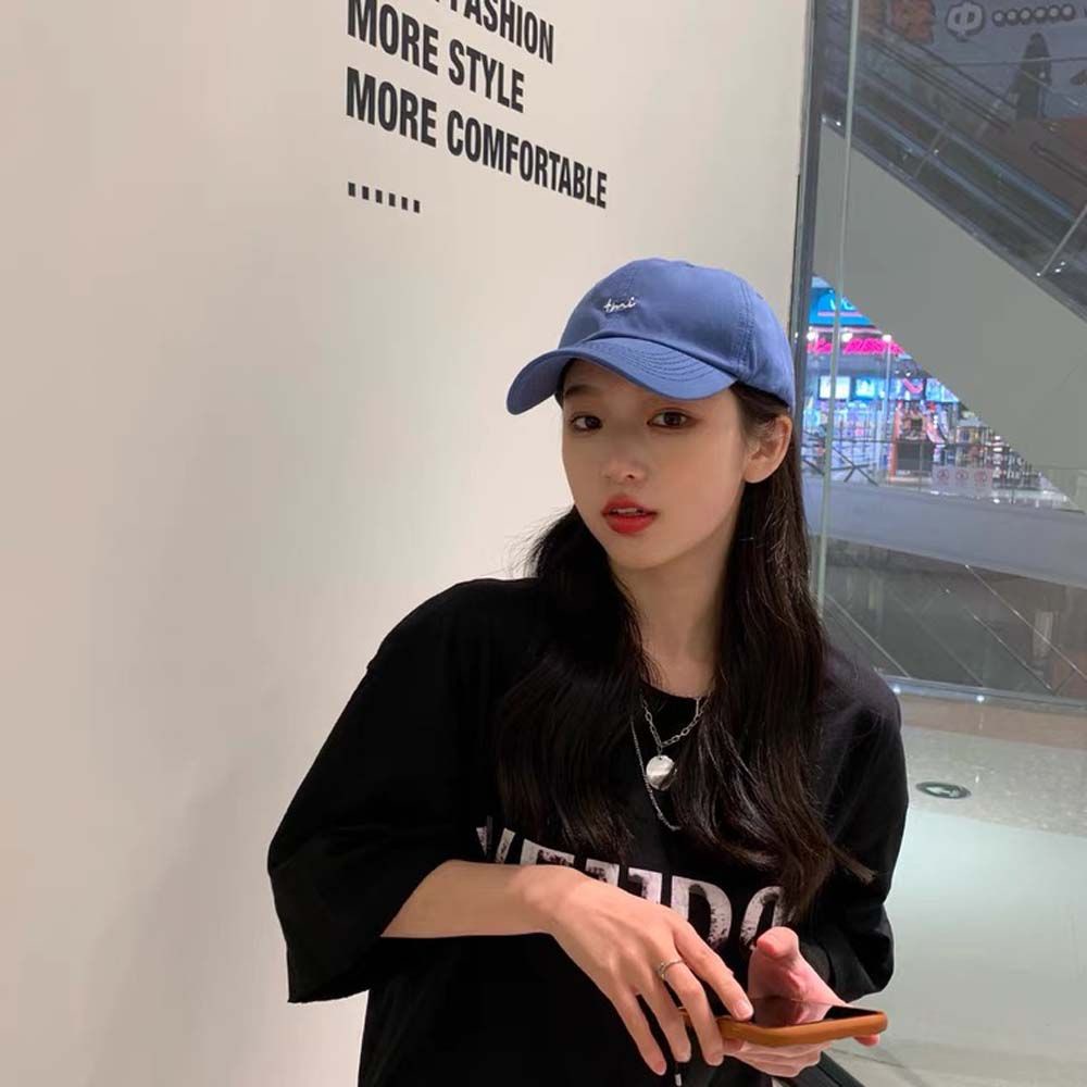 Mũ lưỡi trai thể thao thêu chữ nhiều màu sắc phong cách Hàn Quốc cho nam và nữ