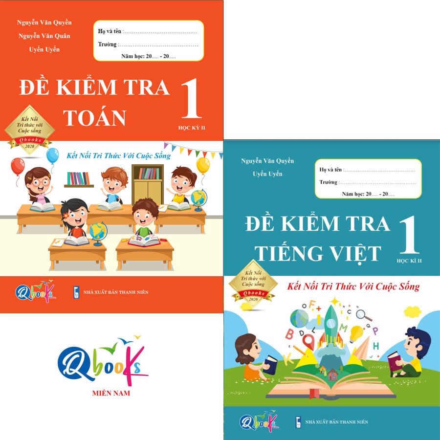 Sách - Combo Đề Kiểm Tra Toán và Tiếng Việt 1- Kết nối tri thức với cuộc sống - Học Kì 2 (2 cuốn)