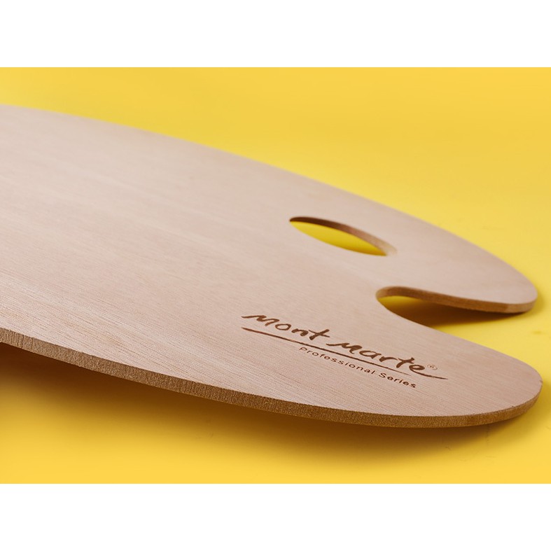 Khay Pha Màu Gỗ Palette Oval Mont Marte MCG0009 30x38 cm