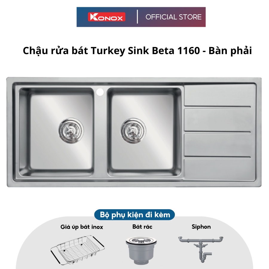 Chậu rửa bát inox KONOX Turkey sink Beta 1160