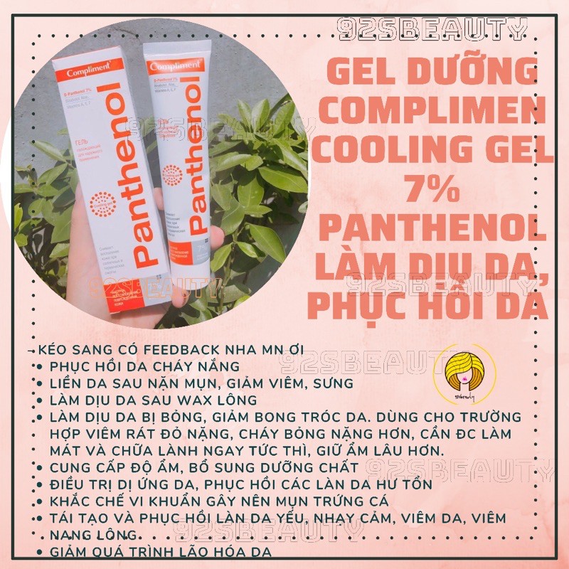 [Có bill] Gel dưỡng phục hồi da Compliment Cooling Gel 7% Panthenol (B5) Nga