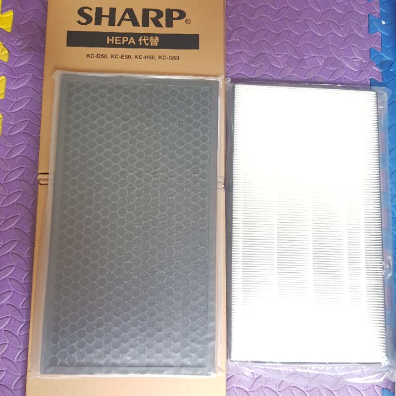 (COMBO ) Bộ màng lọc không khí Sharp màng hepa màng than sharp D E F G H I J K 40 50