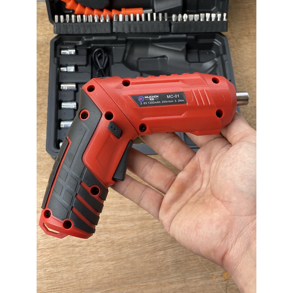 BỘ MÁY KHOAN VẶN VÍT KHÔNG DÂY MUCHEN 3.6V 1300mAh 45 CHI TIẾT