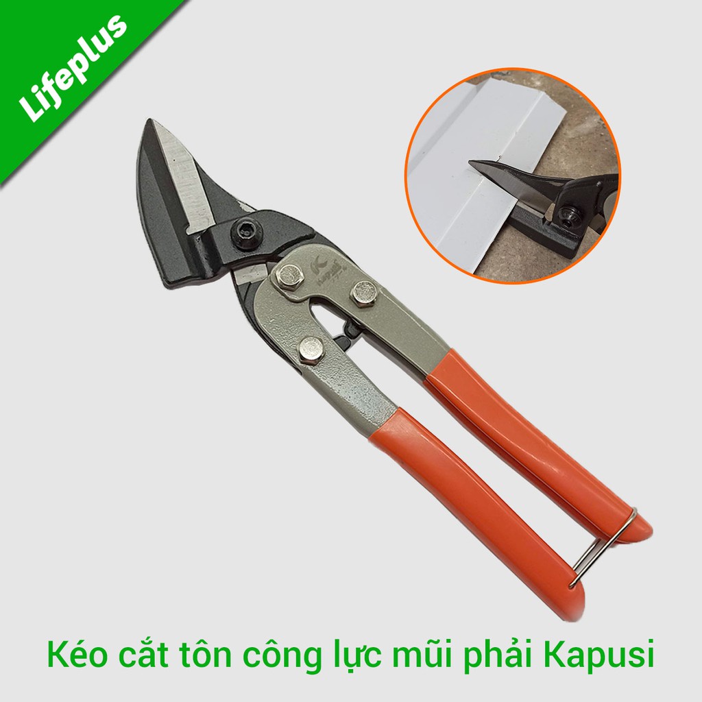 Kéo cắt tôn cộng lực kiểu Nhật mũi phải thép CrV Kapusi 270mm