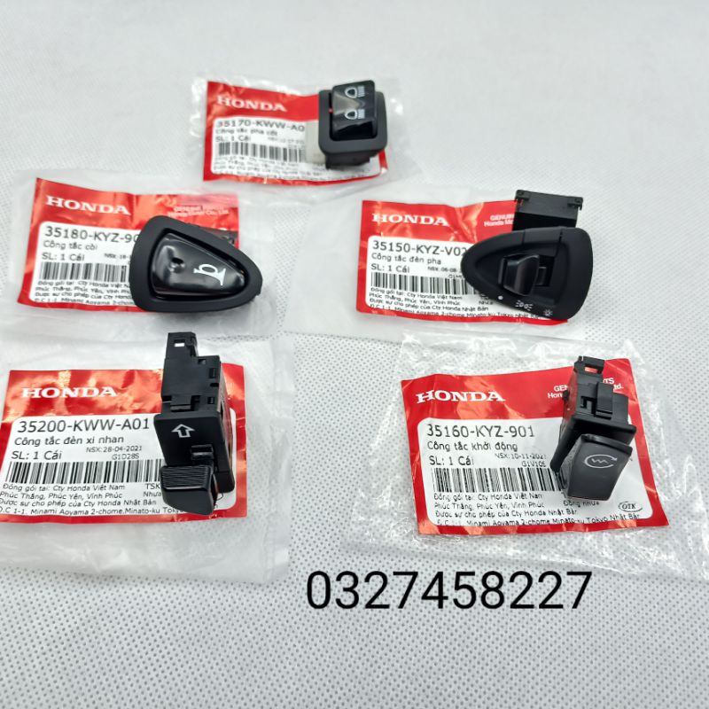 Bộ 5 nút bật, công tắc điện xe FUTURE X 125 zin Honda
