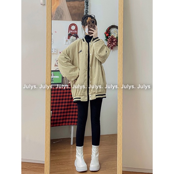 Áo bomber khoác thêu chữ TKKLOE unisex nam nữ (ảnh thật shop chụp kèm video)