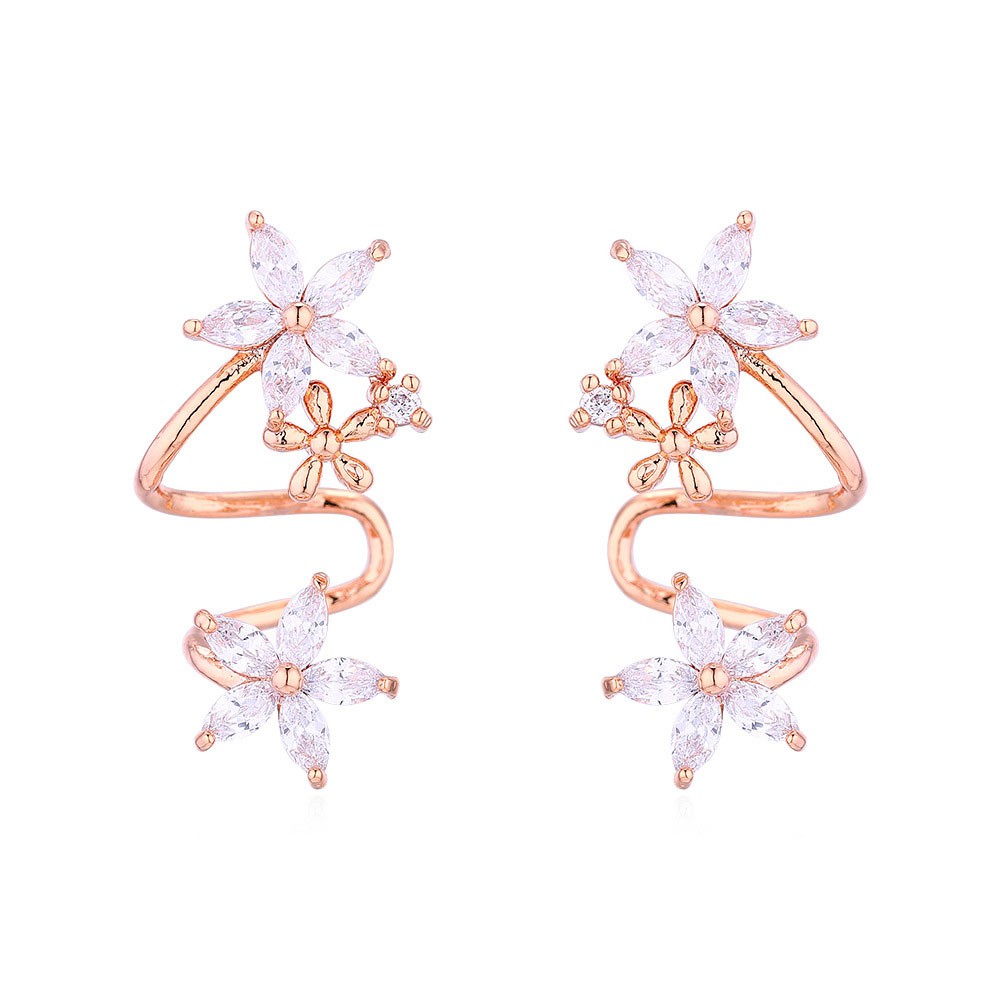 Khuyên tai hoa mạ bạc 925 thời trang cho nữ