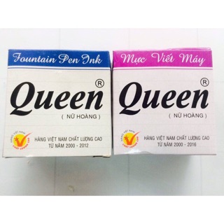 Mực viết máy Queen màu tím, xanh