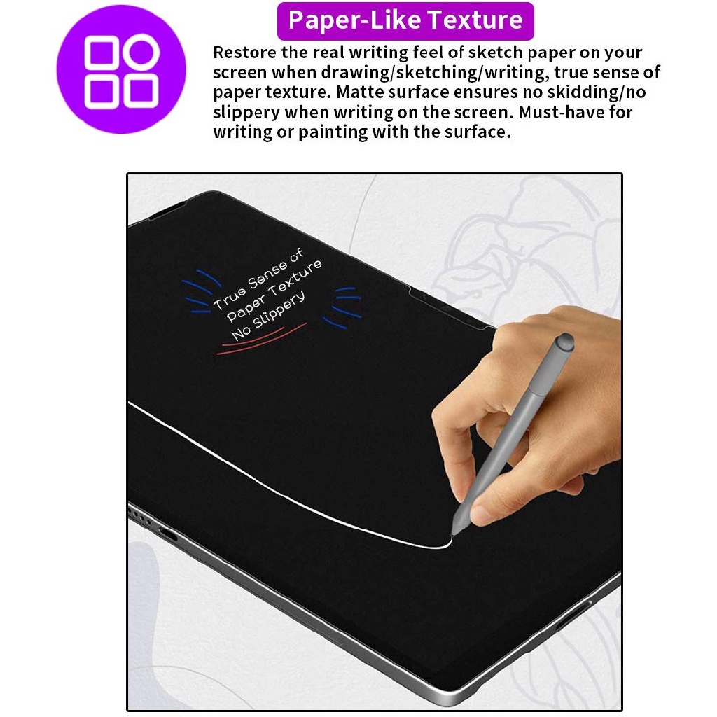Paperfeel screen protector cho microsoft surface pro 8/9 / x / 7/6/5/4/3 surface go 2/3 book laptop 1/2/3 viết như trên giấy