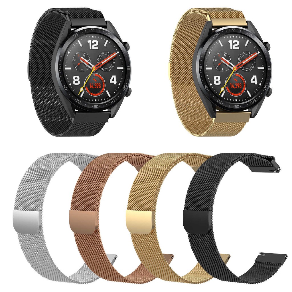 Đồng Hồ Nữ Dây kim loại Dây Đeo Thép không rỉ Milanese Vòng Tay cho Đồng Hồ Huawei Watch GT GT2 danh dự dây Magic watch2/3
