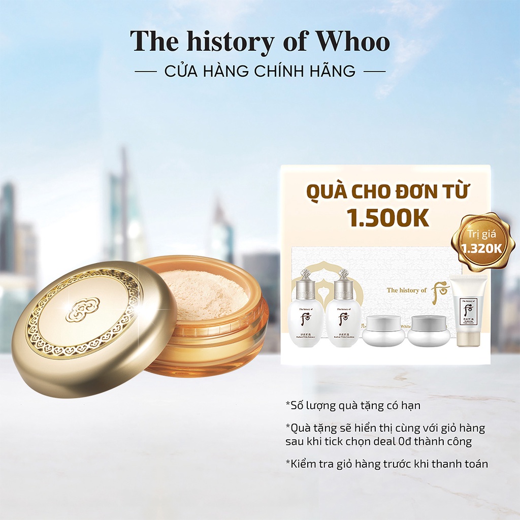 [Mã VISAPREMIUM giảm 150K]Phấn phủ Đông y dạng bột bắt sáng The history of Whoo Gongjinhyang Mi Jewelry Powder 28g