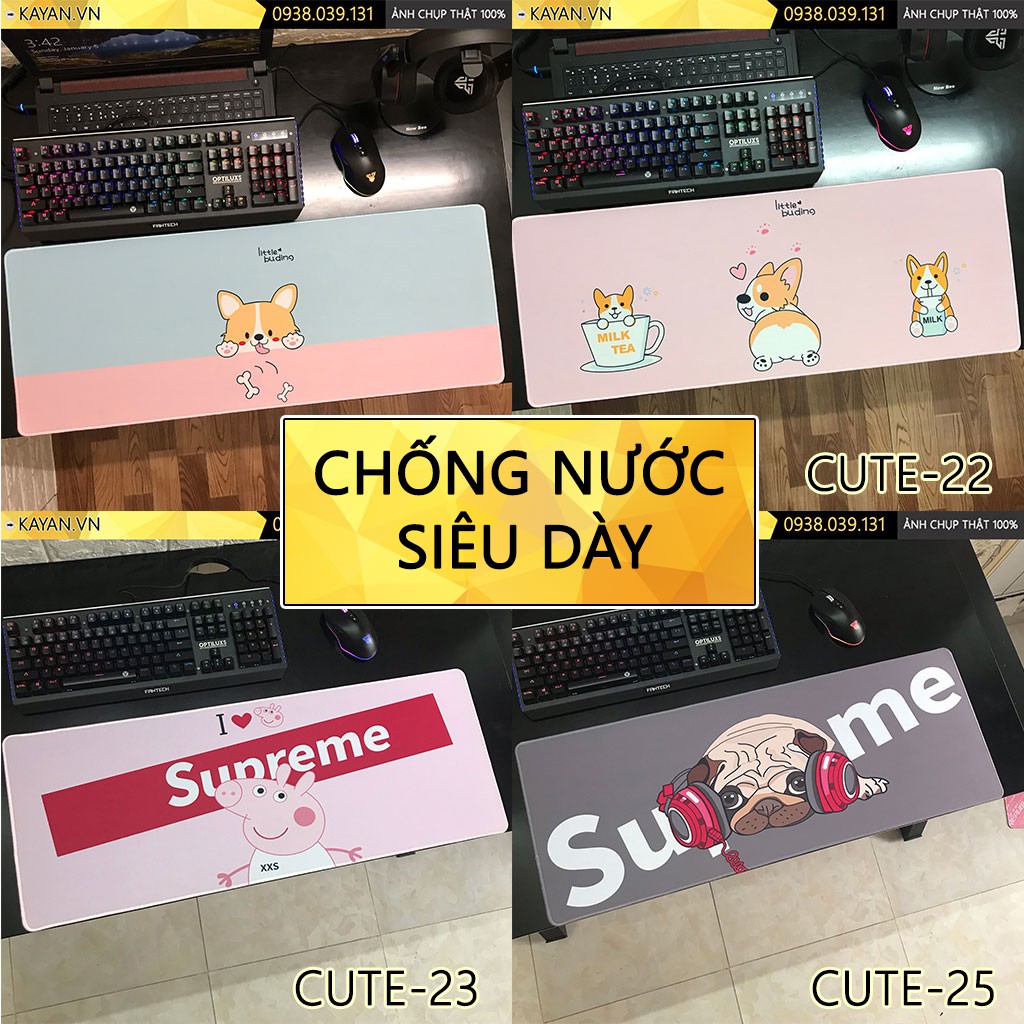 [CHỐNG NƯỚC] Miếng lót chuột, bàn di chuột game dễ thương NoBrand