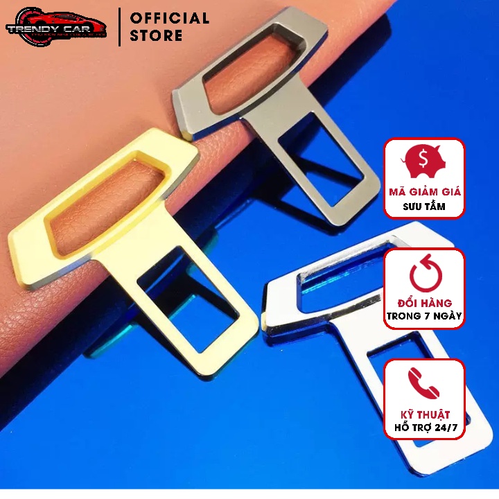 Đầu cắm khóa chốt cắm móc đai dây an toàn chống kêu xe ô tô bằng vật liệu Kim loại cao cấp bền đẹp sang trọng